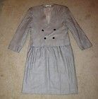 VINTAGE VALENTINO Cream Blazer Skirt Suit Set Size 12
