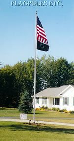 Aluminum Flag Pole, 20 ft x 3 in Butt x .125 in External Flagpole