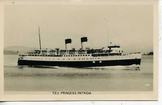 rppc t e v princess patricia vintage boat postcard tev  9 