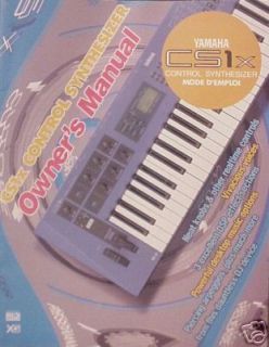 Yamaha Original French CS1x Synthesizer Owners Users Operating 