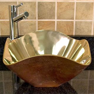 fluidity bronze vessel sink white bronze interior 