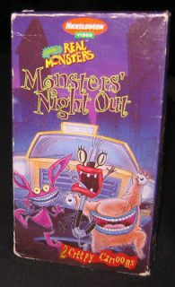    Real Monsters Monsters Night Out VHS Cassette   Nickelodeon 1995