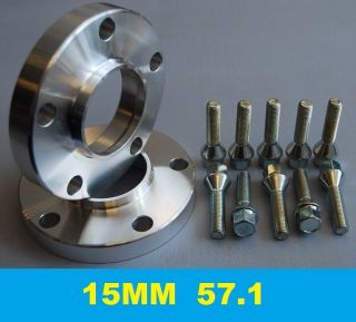   15MM HUBCENTRIC ALLOY WHEEL SPACERS FIT VOLKSWAGEN GOLF MK4 GTI 97 03