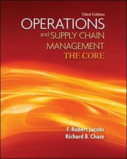   Supply Management The Core by Jacobs and Chase 2012, Hardcover
