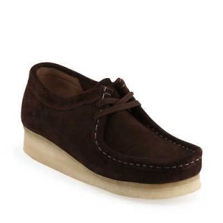 clarks womens wallabee chocolate brown suede shoes 78984