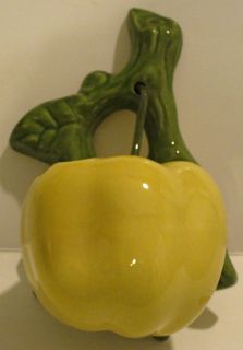beautiful yellow ceramic apple wall pocket  11