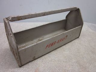 vintage powr kraft metal tool caddy 18 w x8 h