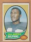 1970 topps paul warfield 135 miami dolphins expedited shipping 
