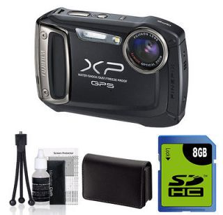 Fujifilm Finepix XP150 Waterproof Digital Camera GPS BLACK +8GB Kit 