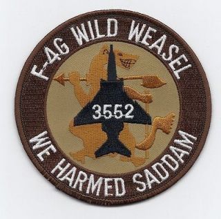 USAF PATCH 3552 TACTICAL FIGHTER SQUADRON PROVISIONAL F 4G WILD WEASEL