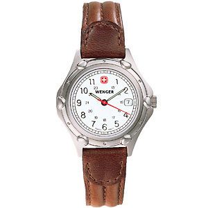 Wenger® Ladies Brown Standard Issue Military Time Watch Swiss Army 