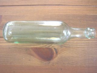 vintage antique glass torpedo bottle time left $ 15 95