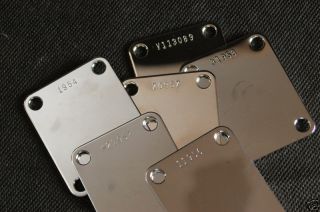 NECK PLATE, NECKPLATE 4 FENDER with your choice of a CUSTOM SERIAL 