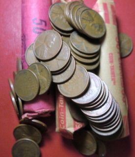 1949 d denver mint lincoln wheat penny cent four coins