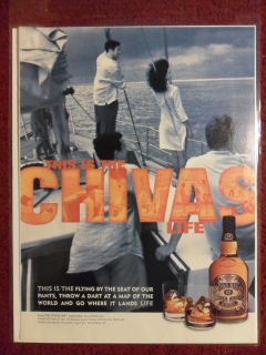 2003 print ad chivas regal scotch whiskey on a boat