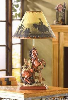 western horse table lamp wild west  43