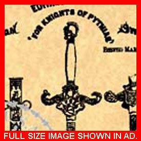 knights of pythias sword in Historical Memorabilia