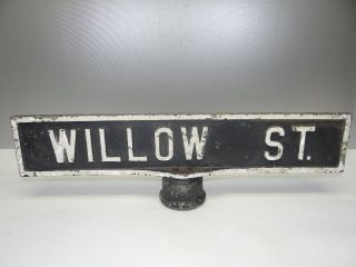   Metal Aluminum Municipal Willow Street Decorative Town Road Sign NR
