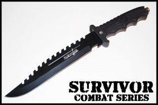 14 Military TACTICAL grip KNIFE Survival heavy HUNTING Bowie Fixed 