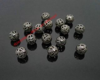 wholesale 200 Pcs Black Metal Jewelry Spacer Beads 6mm Jewelry Making