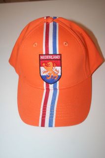 NEDERLAND NETHERLANDS ORANGE COUNTRY FLAG STRIPED HAT CAP HOLLAND NEW