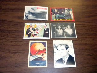 assorted cards lot tv WAR BULLETIN LAUGH IN MARS KUNG FU MAN UNCLE 