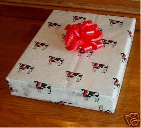 bandana cow tissue wrapping paper 10 large sheets time left