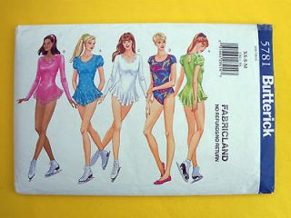 ladies bodysuit ice skating dress size 6 14 butterick sewing