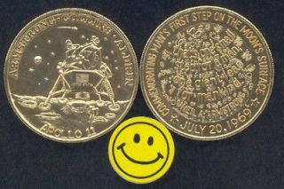 Rare Apollo 11 Armstrong Collins Aldrin Space Doubloon Coin