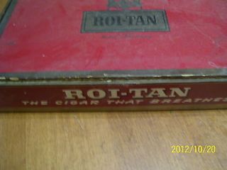 VINTAGE EMPTY ROI TAN STORE COUNTER TOP CIGAR BOX THE CIGAR THAT 