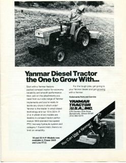 1980 yanmar diesel garden tractor ad  12