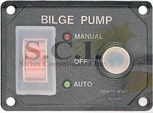 BILGE PUMP SWITCH PANEL AUTOMATIC MODE BILGE OR MANUAL BILGE OPERATION