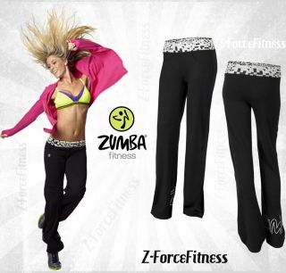 Zumba Fitness Workout RELAXIN STRAIGHT LEG PANTS Black NEW Most Sizes 