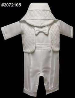 Baby Boy Christening Baptism white Suit Outfit/Yg/Sz 3M,6M,12M,18M,24M