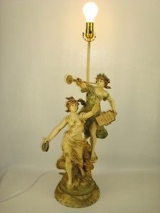 figural moreau lamp signed made in france 