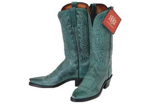 Womens 1883 By Lucchese Western Boots N4562 5/4 Emerald Mad Dog Goat 
