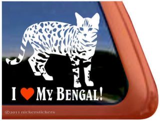 LOVE MY BENGAL! ~ Bengal Cat Kitty Kitten Window Decal Sticker