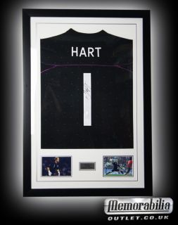 signed joe hart framed shirt england no 1 man city