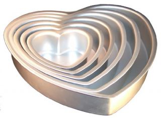 Fat Daddios Anodized Aluminum Heart Cake Pan 12 Inch