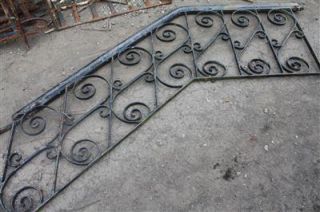   wrought iron stair railing   outdoor or indoor 4.25 ft. Long + landing
