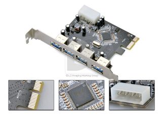Port USB 3 0 Hub to PCI E 5Gbps SuperSpeed Express Card Adapter VLI 