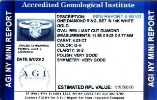 03 Carat Oval Diamond Solitaire Engagement Ring GSI2 Wedding Ring 