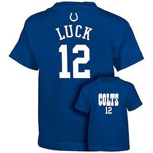   MEDIUM INDIANAPOLIS COLTS ANDREW LUCK NAME & NUMBER TEE T SHIRT PLAYER