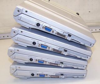 Lot of 4 Panasonic Toughbook CF T4 Laptop 1 2GHz 512MB