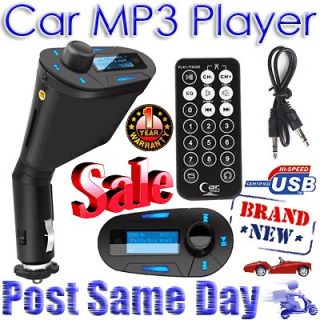 Car Wireless FM Audio Transmitter  Player USB SD TF MMC IPOD Slot 