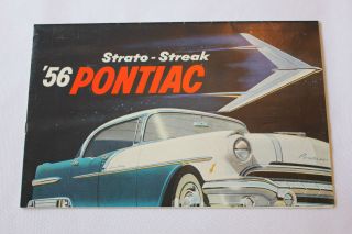 Original Vintage 1956 Pontiac Strato Streak Car Brochure