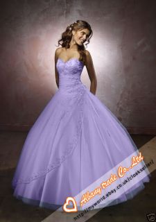 Stock A Line Wedding Evening Bridal Gowns Prom Ball Dress Size 6 8 10 