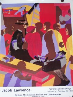 RARE Jacob Lawrence Poster COMMUNITY 1990 Wilberforce College