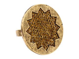 House of Harlow 1960   Medium Sunburst Pave Ring with Gold Pave