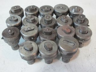   IRONWORKER OBROUND PUNCHES & 18 DIES LOT, AMERICAN PUNCH, W.A.WHITNEY